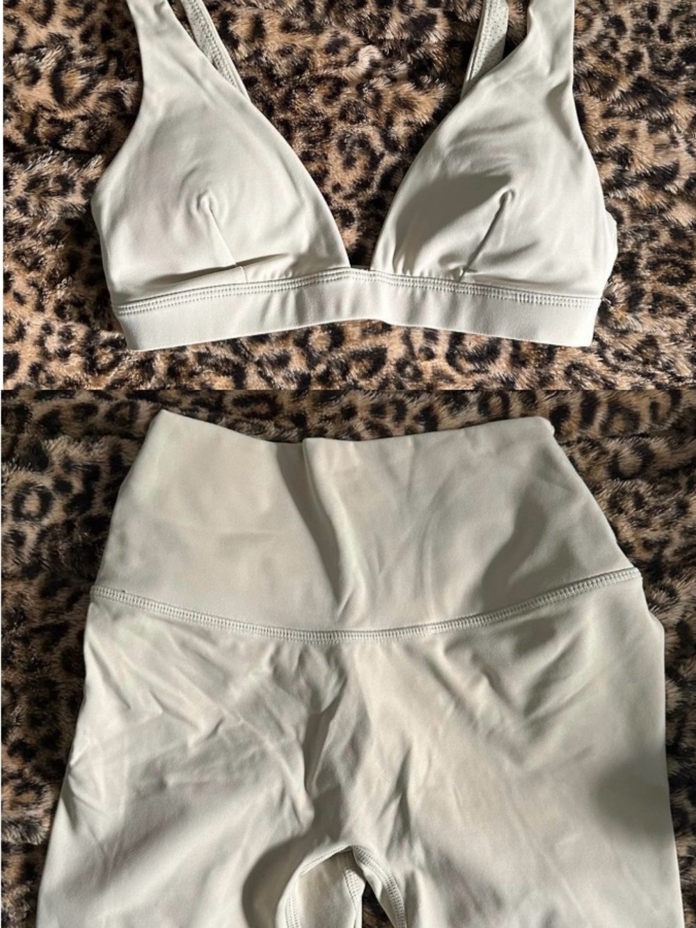 Crop Shop Boutique Light Sage Seamless Bralette & High-Waist Leggings Set